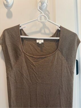 Le Lis Brown Shimmer Midi Dress